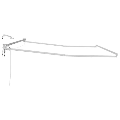  Elektromos kihúzható napellenző keret Fehér 5 x 3 m Alumínium