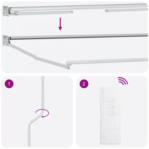  Elektromos kihúzható napellenző keret Fehér 4 × 3 m Acél