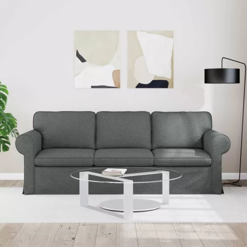 Kanapé Sötétszürke 215 x 82 x 80 cm Fém