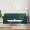  Kanapé Sötétzöld 215 x 82 x 80 cm Fém