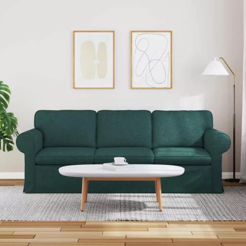  Kanapé Sötétzöld 215 x 82 x 80 cm Fém