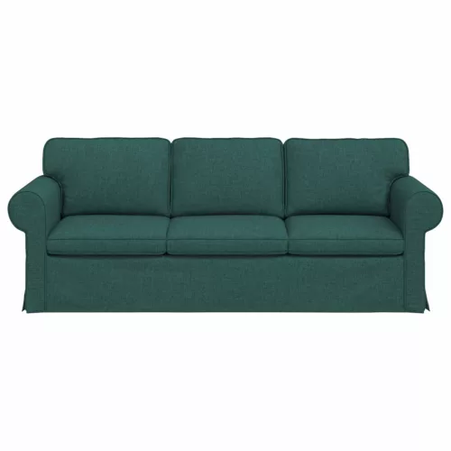  Kanapé Sötétzöld 215 x 82 x 80 cm Fém
