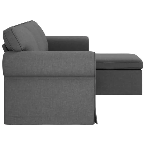  Kanapé Sötétszürke 215 x 138 x 80 cm szövet