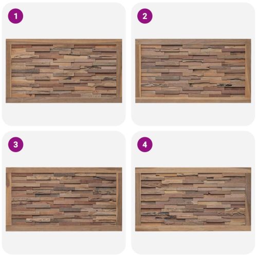  Fejtámla Falra szerelhető Természetes 100 cm Tömör Teakfa