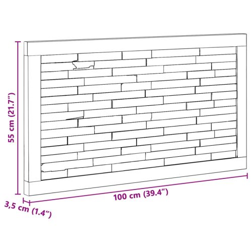  Fejtámla Falra szerelhető Természetes 100 cm Tömör Teakfa
