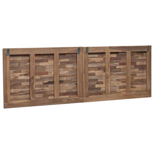  Fejtámla Falra szerelhető Természetes 160 cm Tömör Teakfa