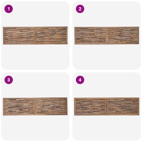  Fejtámla Falra szerelhető Természetes 200 cm Tömör Teakfa