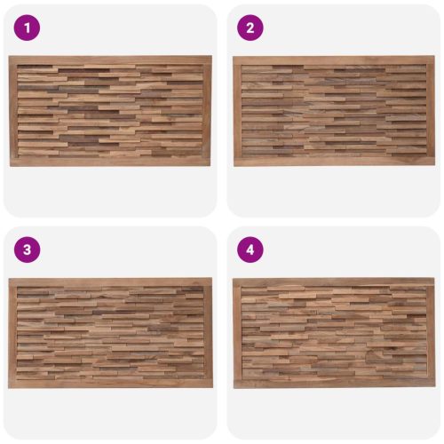  Fejtámla Falra szerelhető Természetes 100 cm Tömör Teakfa