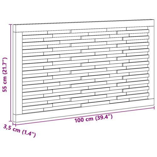  Fejtámla Falra szerelhető Természetes 100 cm Tömör Teakfa