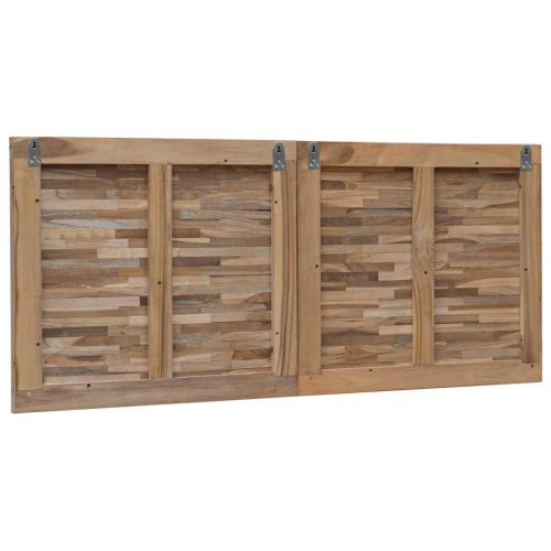  Fejtámla Falra szerelhető Természetes 120 cm Tömör Teakfa