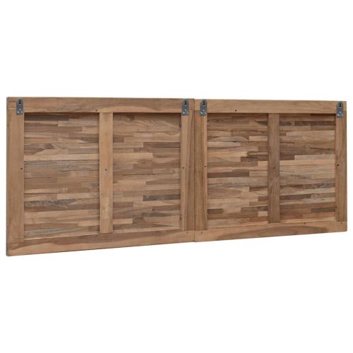  Fejtámla Falra szerelhető Természetes 140 cm Tömör Teakfa