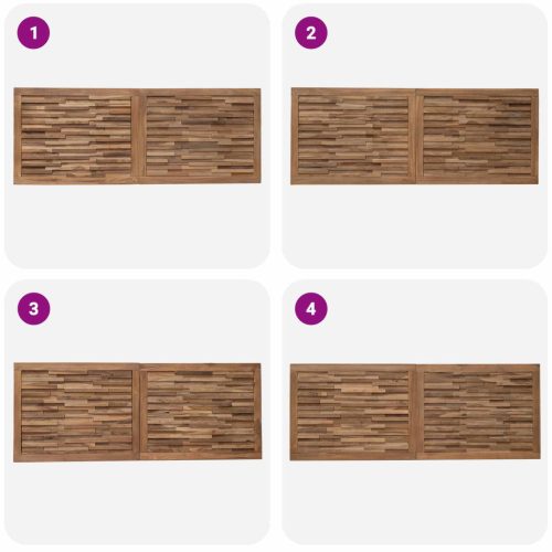  Fejtámla Falra szerelhető Természetes 140 cm Tömör Teakfa