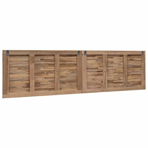  Fejtámla Falra szerelhető Természetes 160 cm Tömör Teakfa