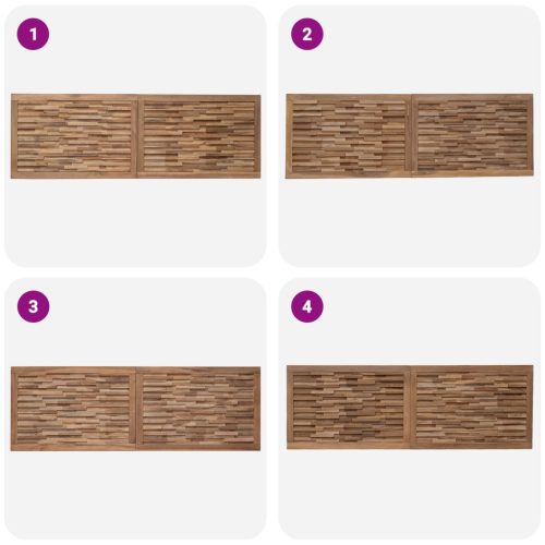  Fejtámla Falra szerelhető Természetes 160 cm Tömör Teakfa