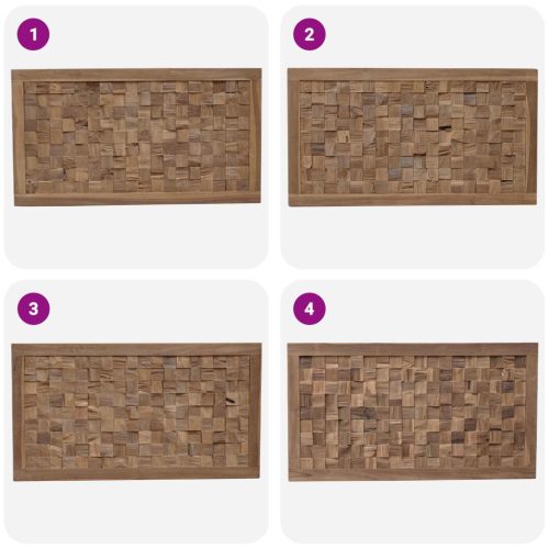  Fejtámla Falra szerelhető Természetes 100 cm Tömör Teakfa