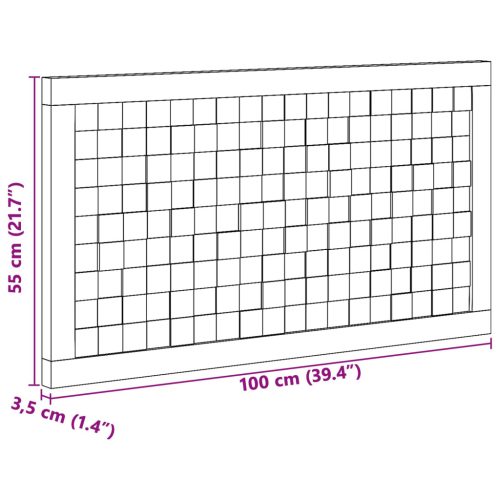  Fejtámla Falra szerelhető Természetes 100 cm Tömör Teakfa