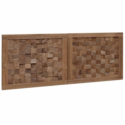  Fejtámla Falra szerelhető Természetes 120 cm Tömör Teakfa