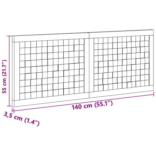  Fejtámla Falra szerelhető Természetes 140 cm Tömör Teakfa
