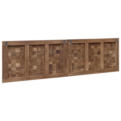  Fejtámla Falra szerelhető Természetes 160 cm Tömör Teakfa