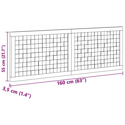  Fejtámla Falra szerelhető Természetes 160 cm Tömör Teakfa