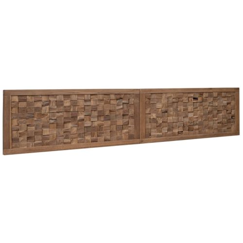  Fejtámla Falra szerelhető Természetes 200 cm Tömör Teakfa