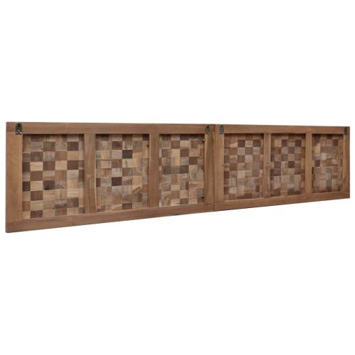  Fejtámla Falra szerelhető Természetes 200 cm Tömör Teakfa