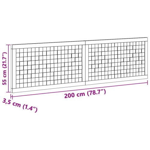  Fejtámla Falra szerelhető Természetes 200 cm Tömör Teakfa