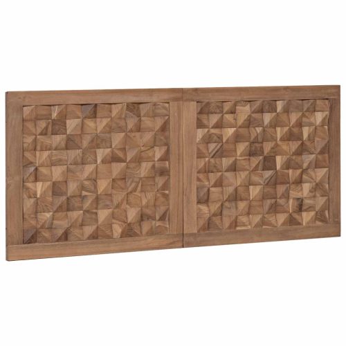  Fejtámla Falra szerelhető Természetes 120 cm Tömör Teakfa