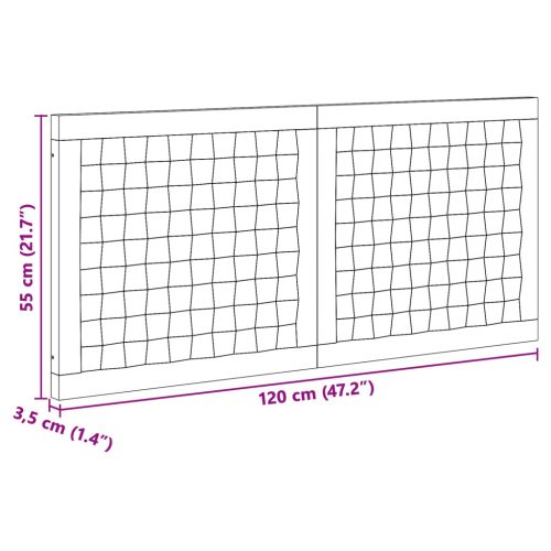  Fejtámla Falra szerelhető Természetes 120 cm Tömör Teakfa