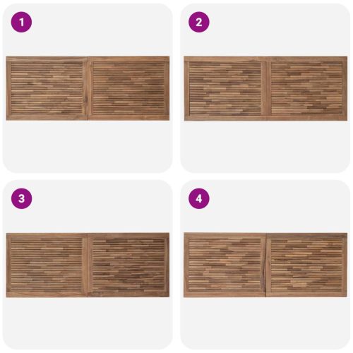  Fejtámla Falra szerelhető Természetes 140 cm Tömör Teakfa