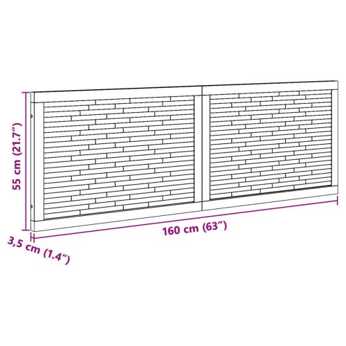  Fejtámla Falra szerelhető Természetes 160 cm Tömör Teakfa