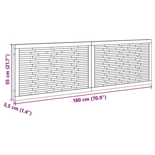  Fejtámla Falra szerelhető Természetes 180 cm Tömör Teakfa