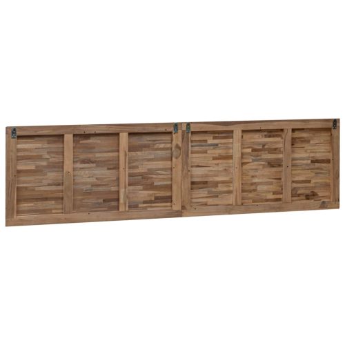  Fejtámla Falra szerelhető Természetes 200 cm Tömör Teakfa