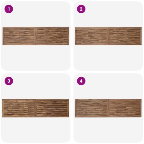  Fejtámla Falra szerelhető Természetes 200 cm Tömör Teakfa