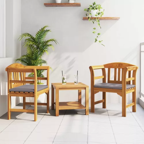  pad Természetes Olaj Bevonat 68,5 x 46 x 82,5 cm Tömör Akácfa