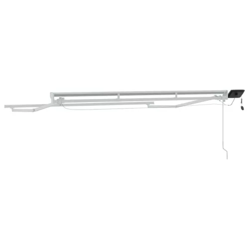  Kézi napellenző keret LED világítással Fehér 3 x 2 m Alumínium