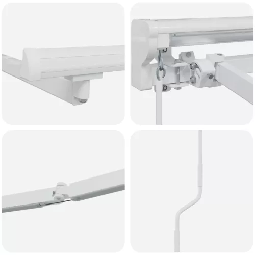  Kézi napellenző keret LED világítással Fehér 4 × 3,5 m