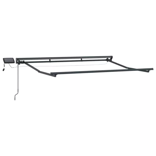  Kézi napellenző keret LED világítással Antracit 3,5 x 2 m