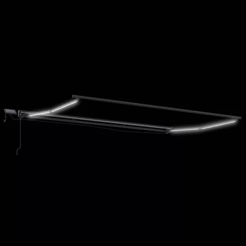  Kézi napellenző keret LED világítással Antracit 4 × 3 m