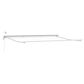    Elektromos napernyő keret LED-del Fehér 4 × 3,5 m Alumínium