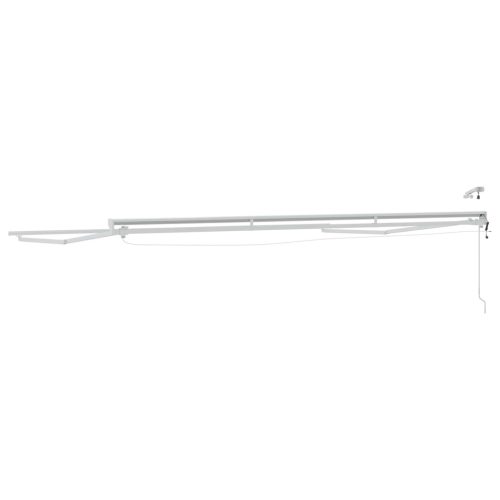  Elektromos napernyő keret LED-del Fehér 4 × 3,5 m Alumínium