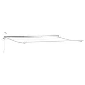    Elektromos napernyő keret LED-del Fehér 4,5 × 3,5 m Alumínium