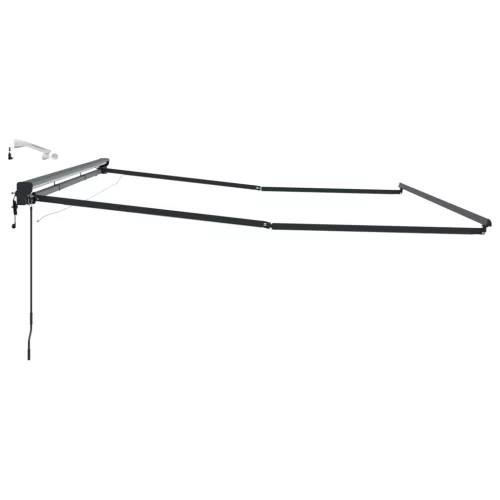  Elektromos napernyő keret LED-del Antracit 4 x 2 m Alumínium