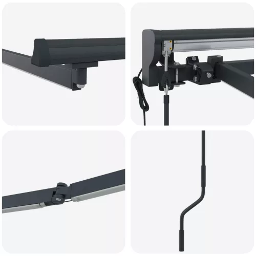  Elektromos napernyő keret LED-del Antracit 4,5 × 3,5 m