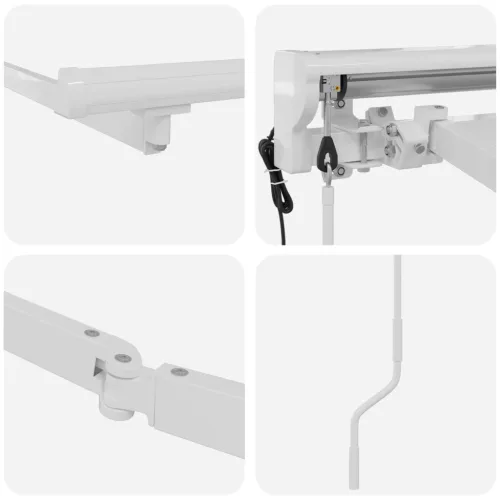  Elektromos kihúzható napellenző keret Fehér 2,5 x 2 m Acél