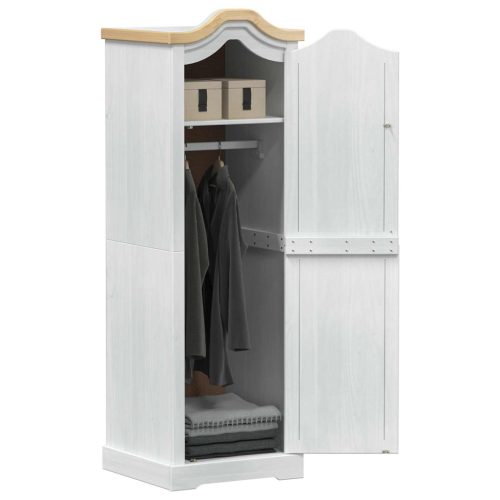  Szekrények polcokkal Fehér 55 x 52 x 170 cm Tömör fenyőfa