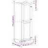  Szekrények polcokkal Fehér 55 x 52 x 170 cm Tömör fenyőfa