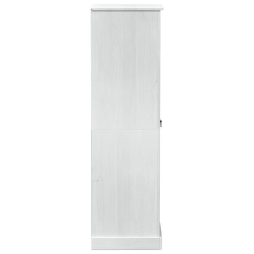  Szekrények fiókkal ajtóval Fehér 55 x 50 x 170 cm Tömör fenyőfa