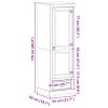  Szekrények fiókkal ajtóval Fehér 55 x 50 x 170 cm Tömör fenyőfa