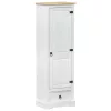  Szekrények fiókkal ajtóval Fehér 55 x 38 x 170 cm Tömör fenyőfa